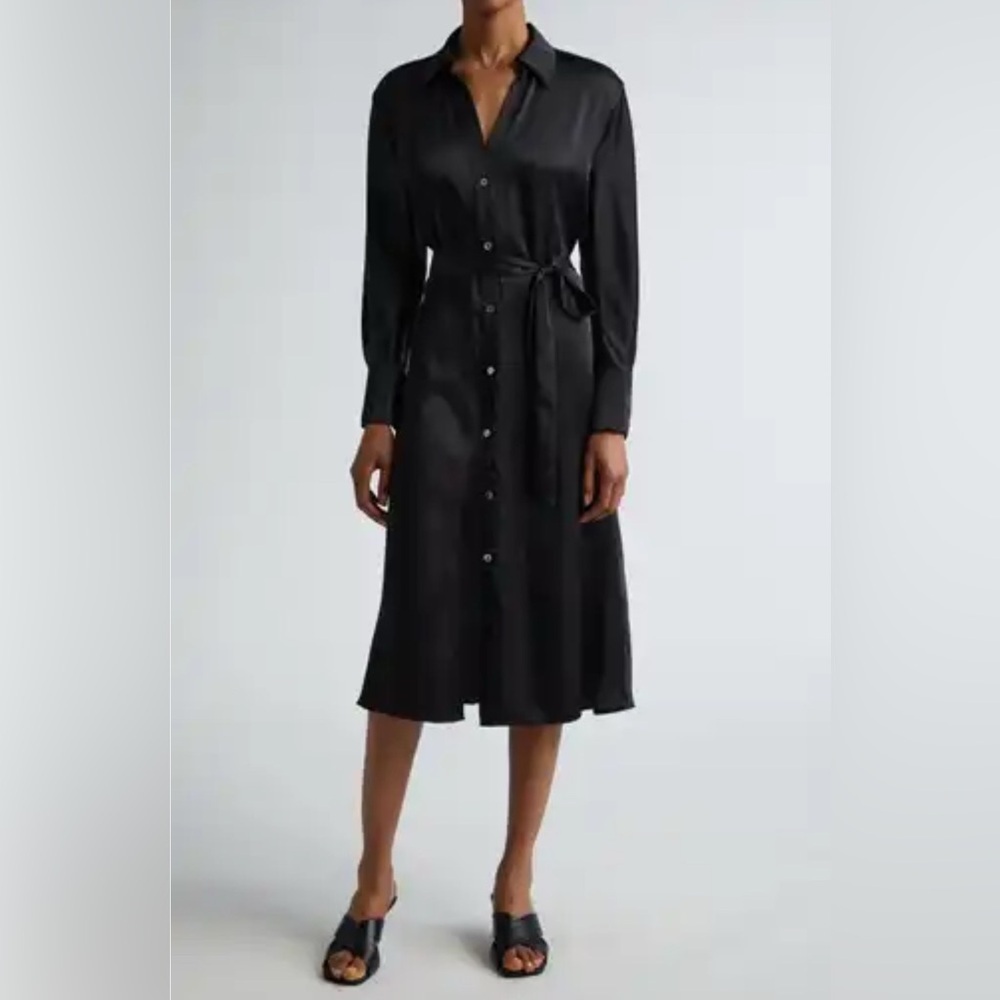 French Connection Harlow black satin dress plus size XXL